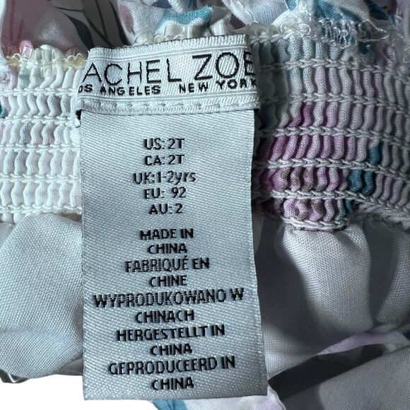 Rachel Zoe Garden Dress 2T Handkerchief Hem Floral Print Sleeveless Party Vacay - Picture 11 of 11